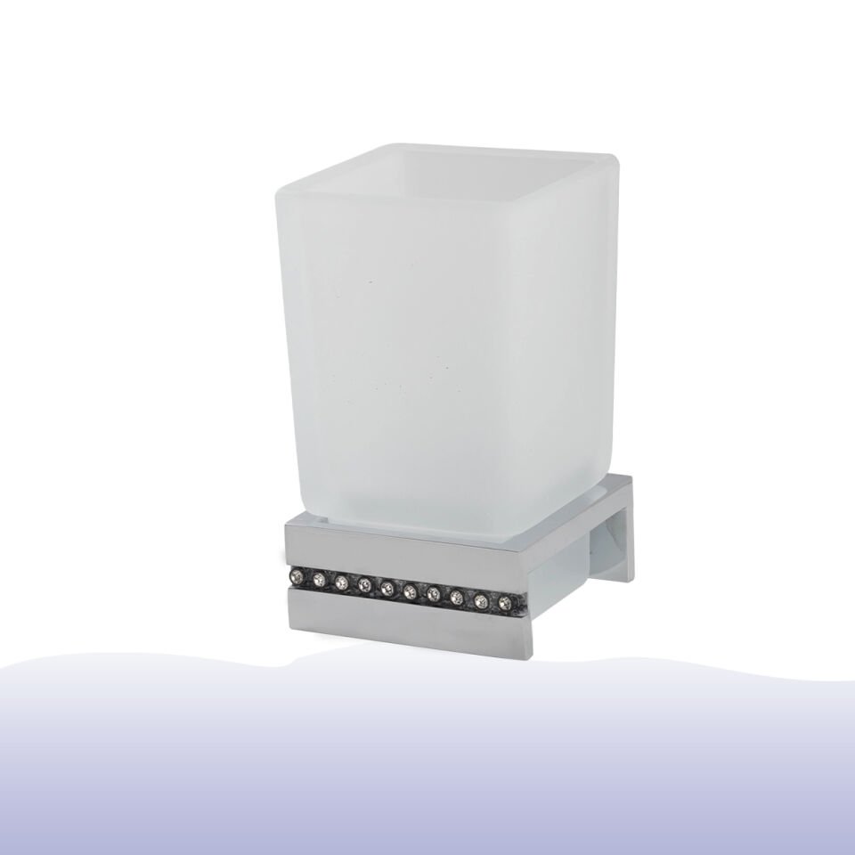 BANYOLİA - Çelik Banyo Swwor Set Üstü Diş­ Fırçalık (SW10-021)