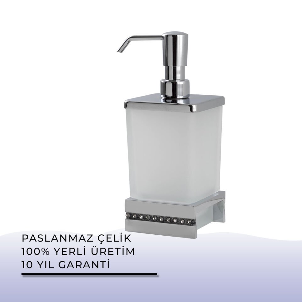 BANYOLİA - Çelik Banyo Swwor Set Üstü Sıvı Sabunluk (SW10-022)