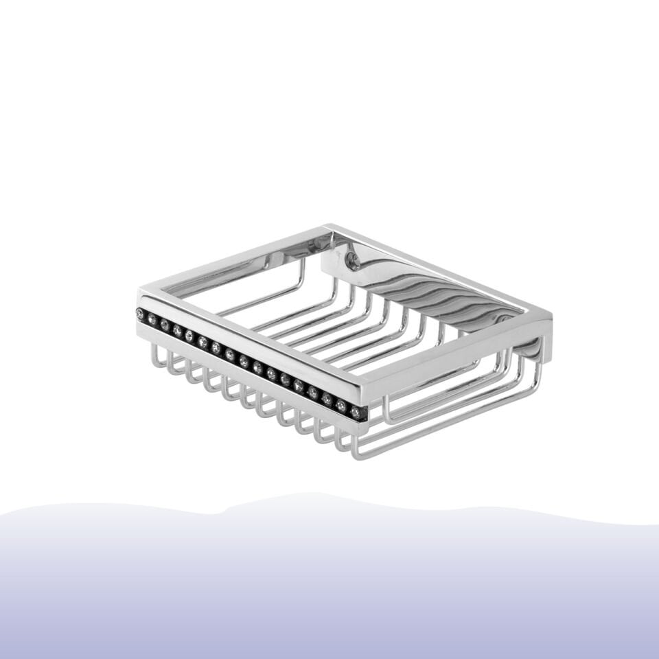 BANYOLİA - Çelik Banyo Swwor Lamalı Tel Sabunluk 10x12cm (SW10-030)