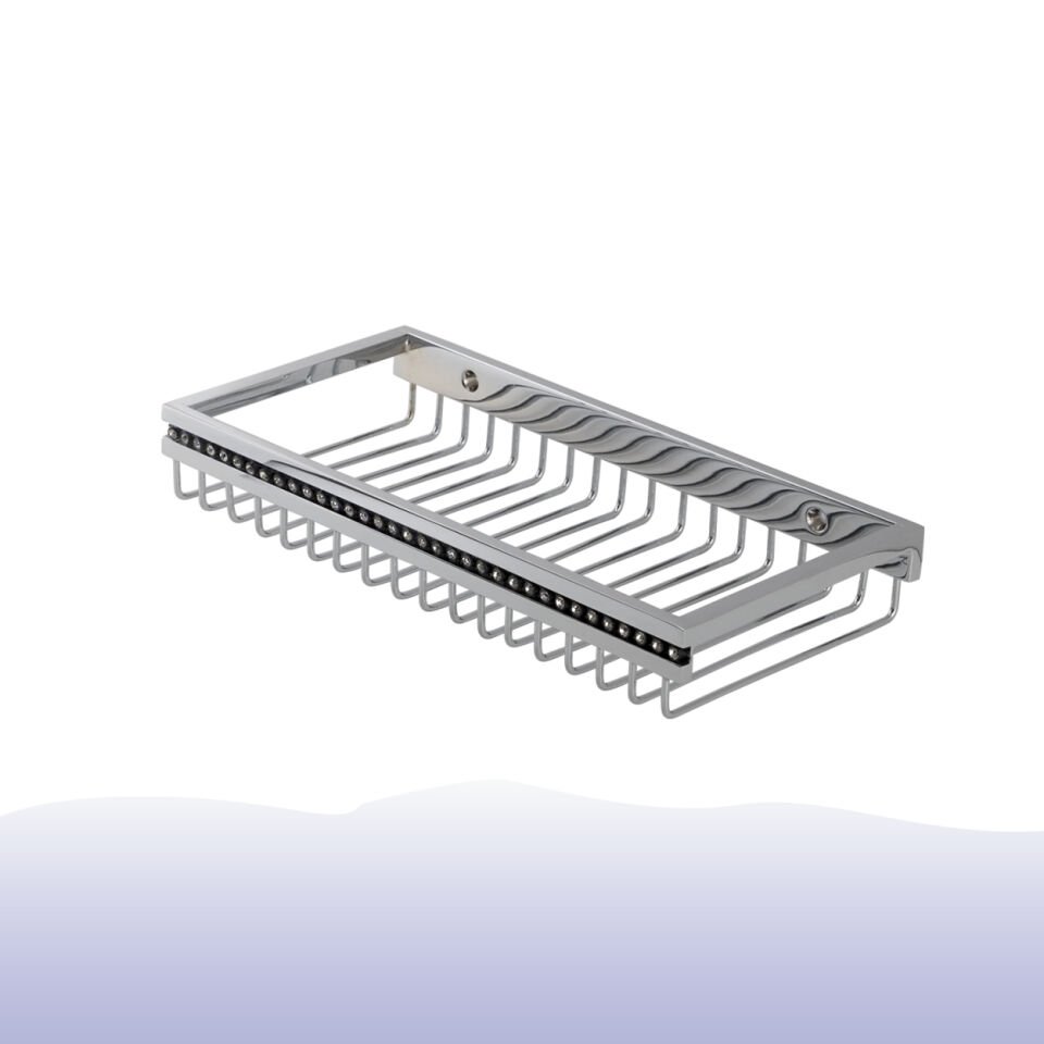 BANYOLİA - Çelik Banyo Swwor Lamalı Tekli Şampuanlık 12x25 cm (SW10-031)