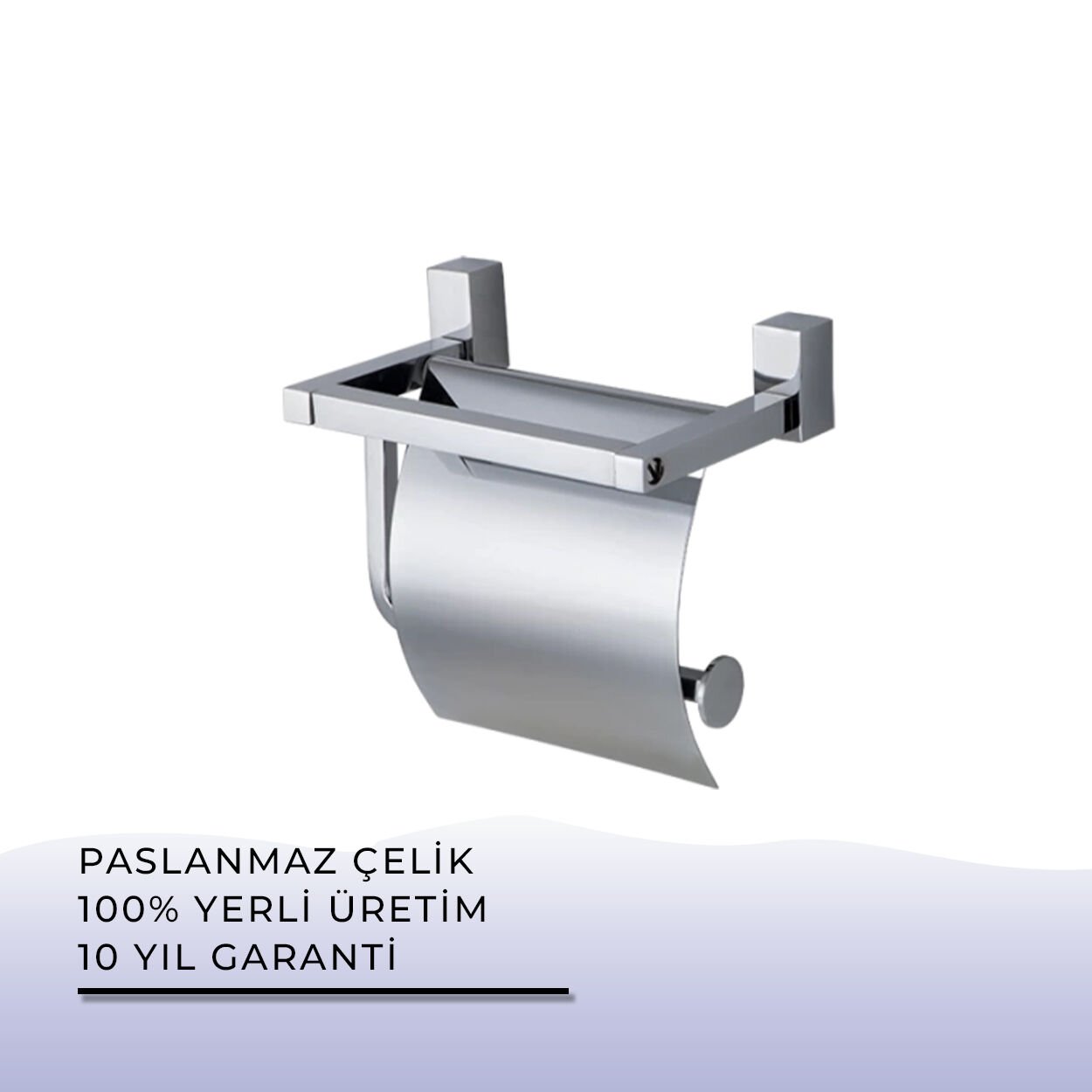 BANYOLİA - Çelik Banyo Swwor Geniş Kapaklı Tuvalet Kağıtlığı (SW10-043)