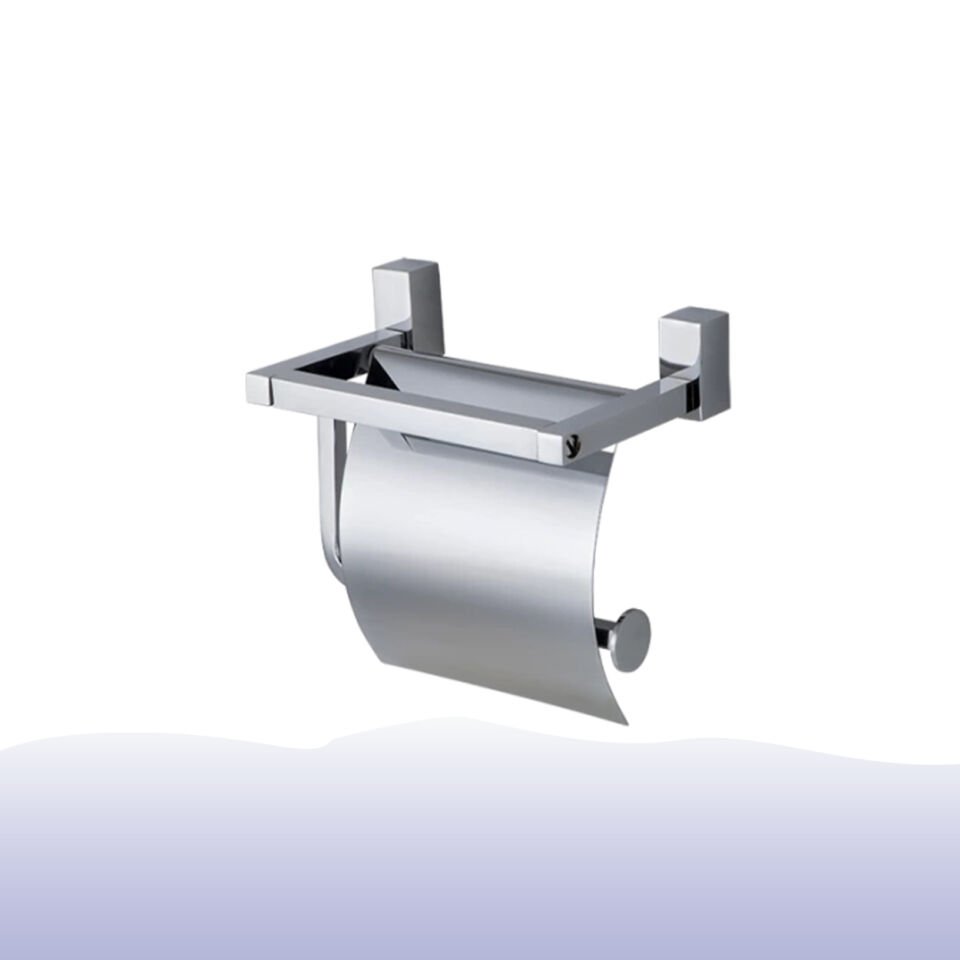 BANYOLİA - Çelik Banyo Swwor Geniş Kapaklı Tuvalet Kağıtlığı (SW10-043)