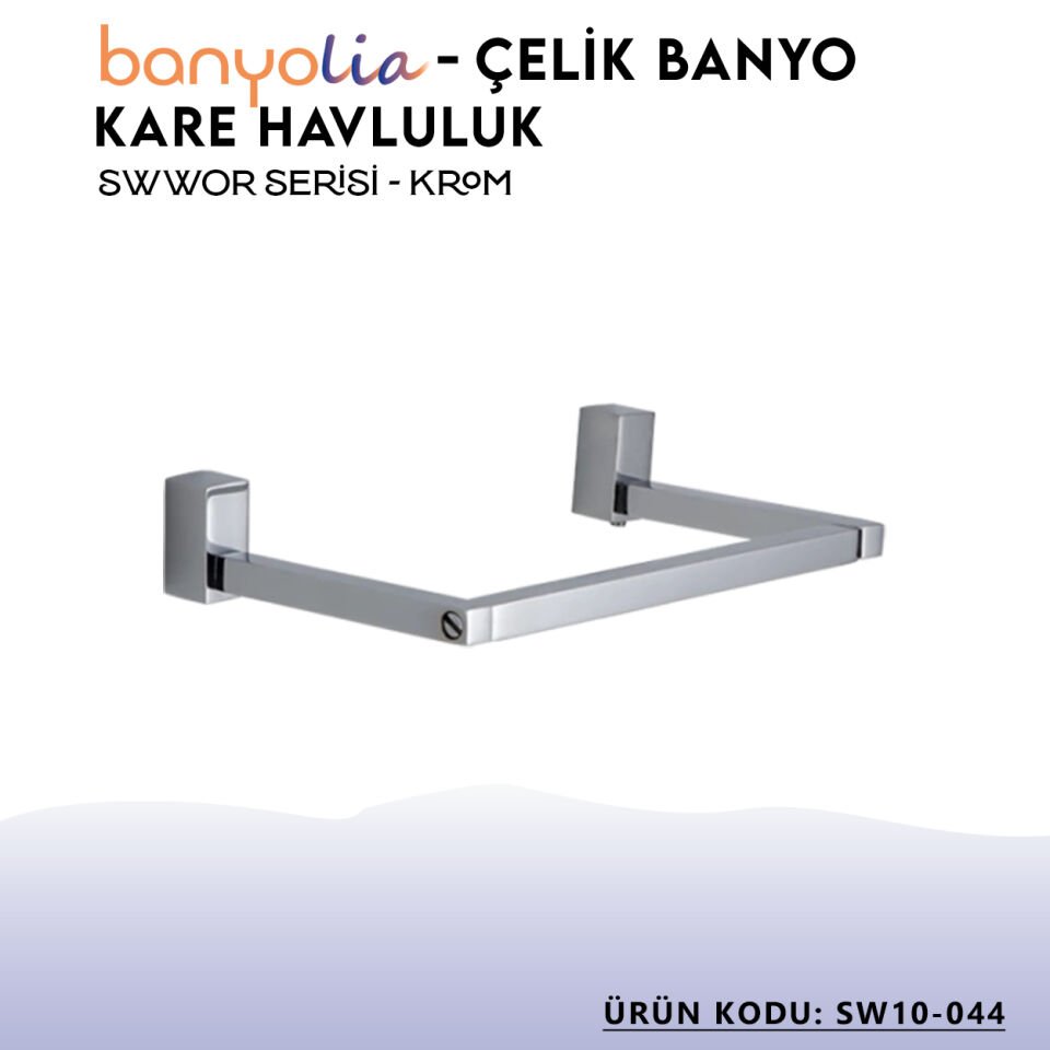 BANYOLİA - Çelik Banyo Swwor Kare Havluluk (SW10-044)