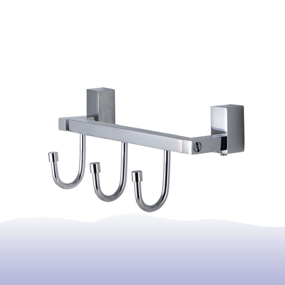 BANYOLİA - Çelik Banyo Swwor Üçlü Askılık (SW10-045)
