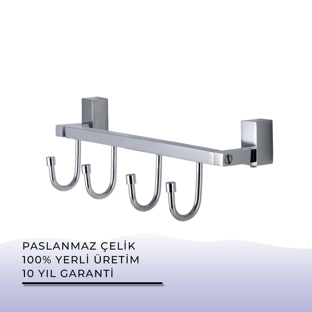 BANYOLİA - Çelik Banyo Swwor Dörtlü Askılık (SW10-046)