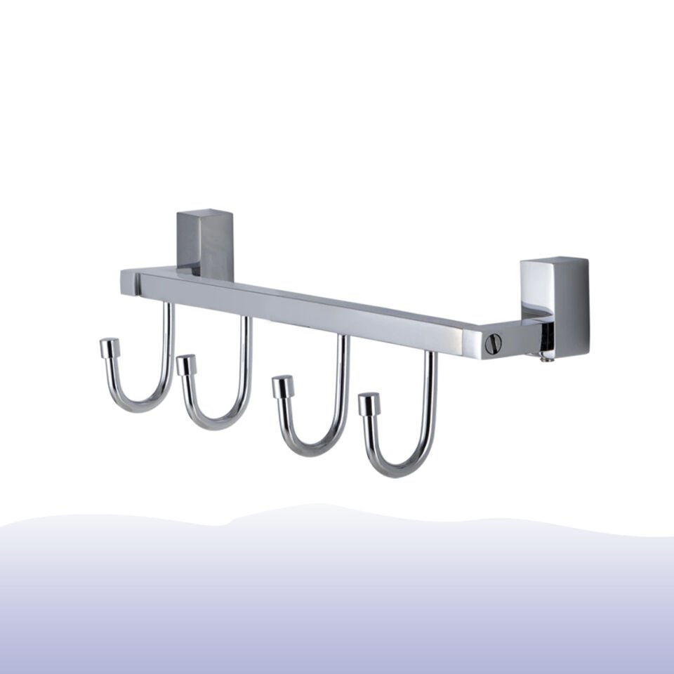 BANYOLİA - Çelik Banyo Swwor Dörtlü Askılık (SW10-046)