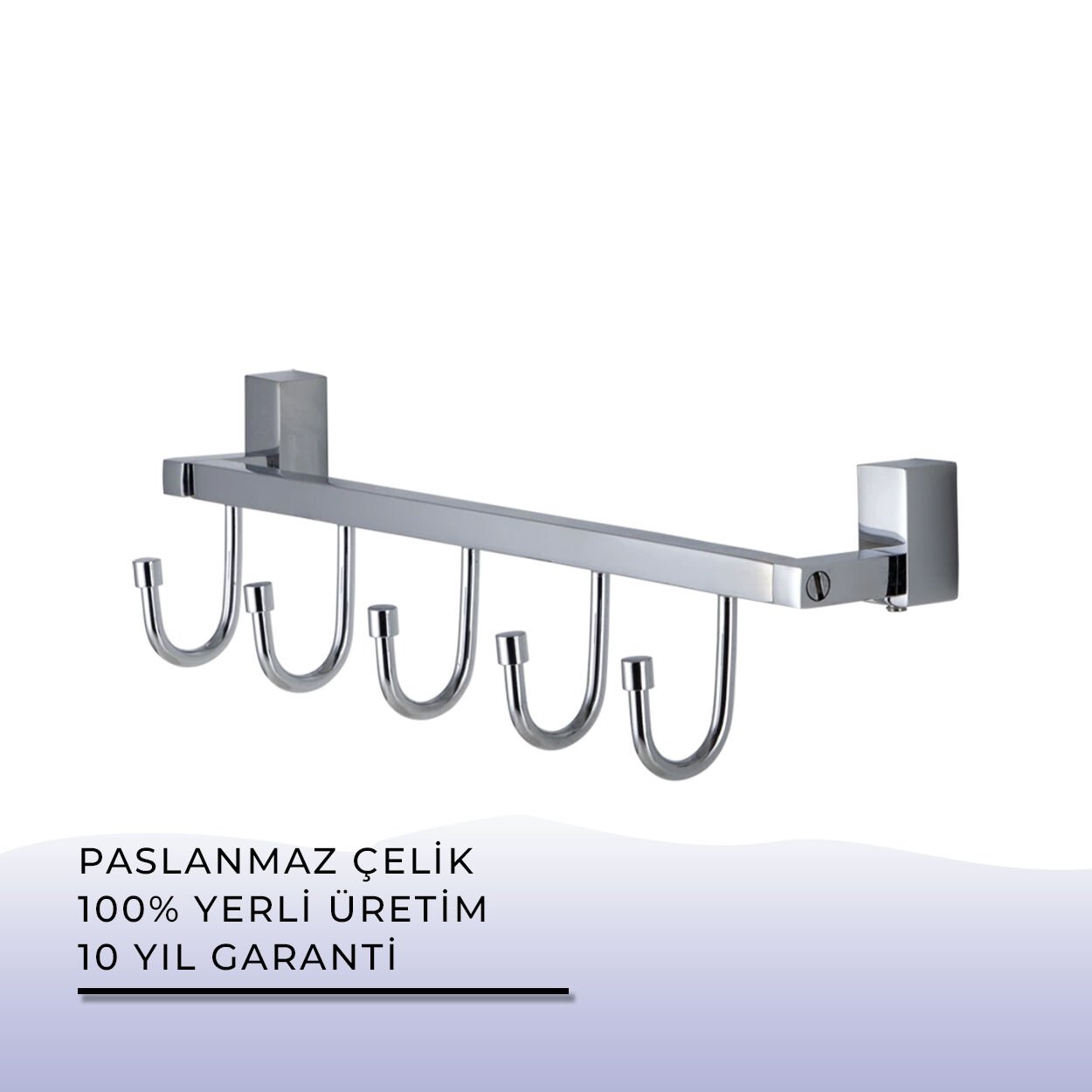 BANYOLİA - Çelik Banyo Swwor Beşli Askılık (SW10-047)