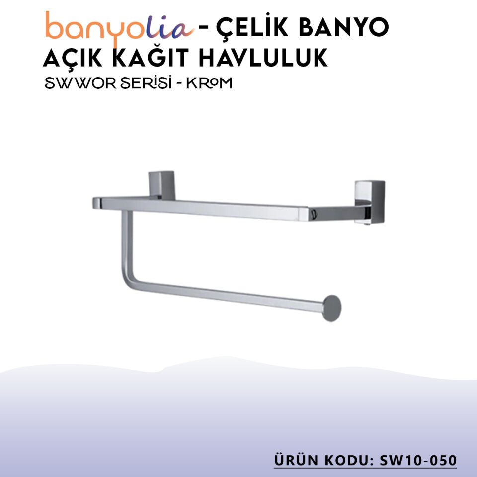 BANYOLİA - Çelik Banyo Swwor Kapaksız Kağıt Havluluk (SW10-050)