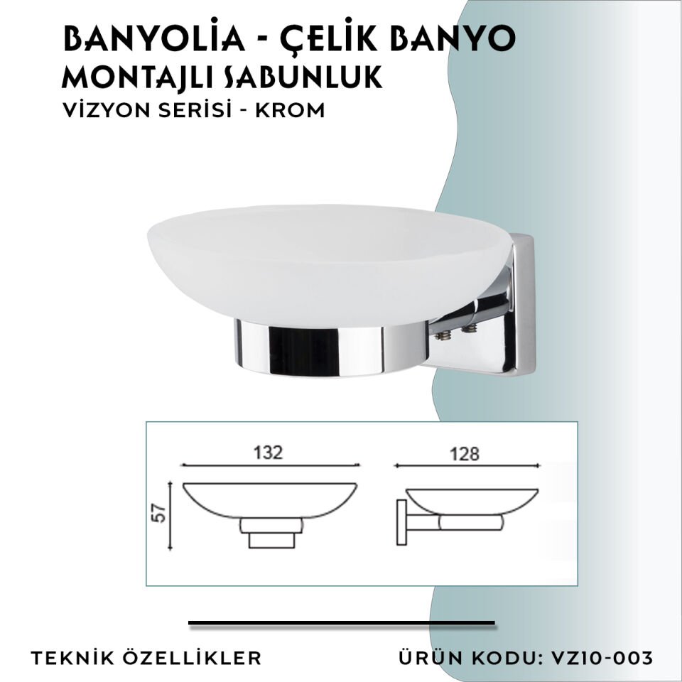 BANYOLİA - CLK Banyo Vizyon Montajlı Sabunluk (VZ10-003)
