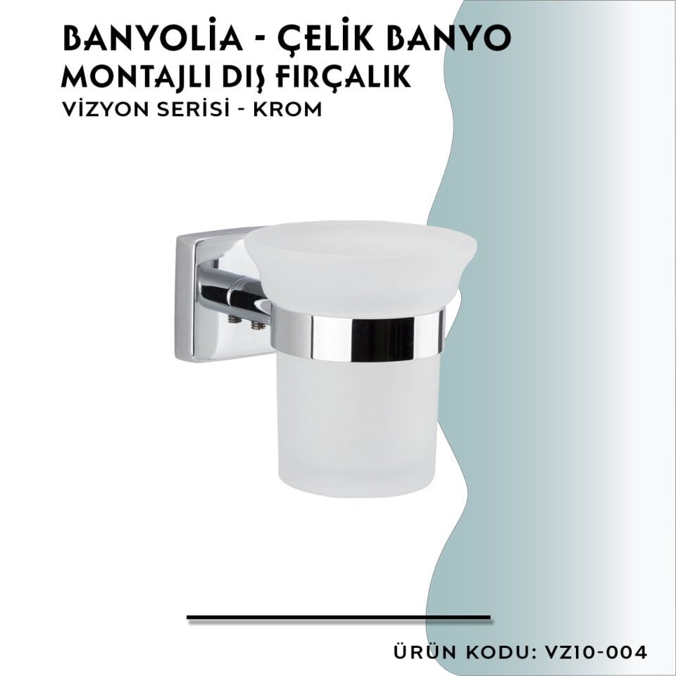 BANYOLİA - CLK Banyo Vizyon Montajlı Diş Fırçalık (VZ10-004)