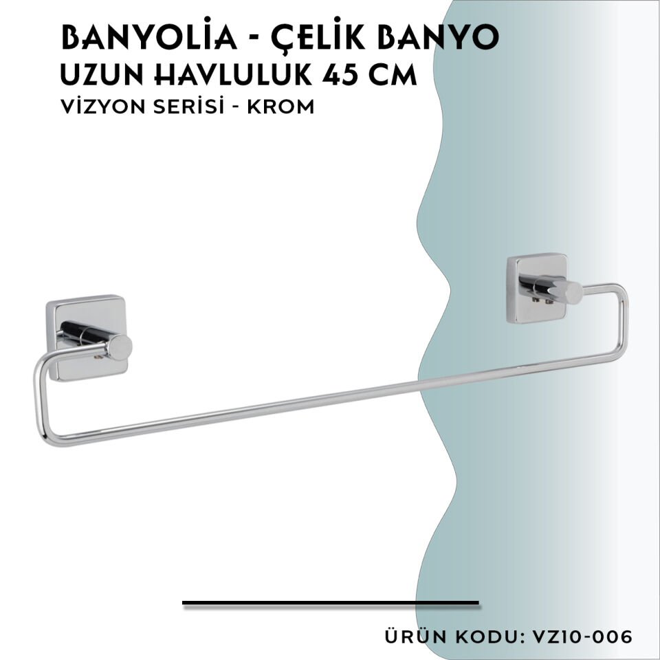 BANYOLİA - CLK Banyo Vizyon Uzun Havluluk 45cm (VZ10-006)
