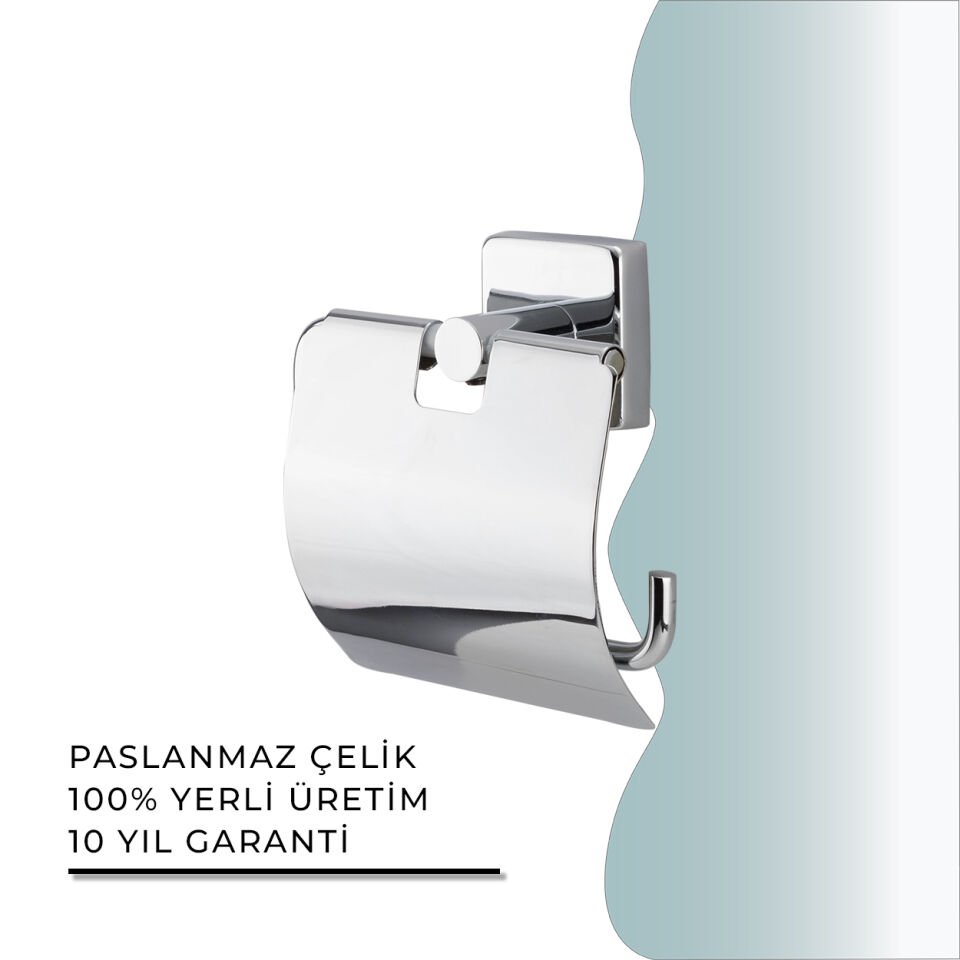 BANYOLİA - CLK Banyo Vizyon Geniş Kapaklı Tuvalet Kâğıtlığı (VZ10-007)