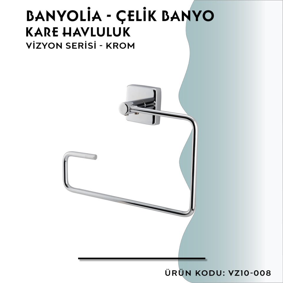 BANYOLİA - CLK Banyo Vizyon Kare Havluluk (VZ10-008)