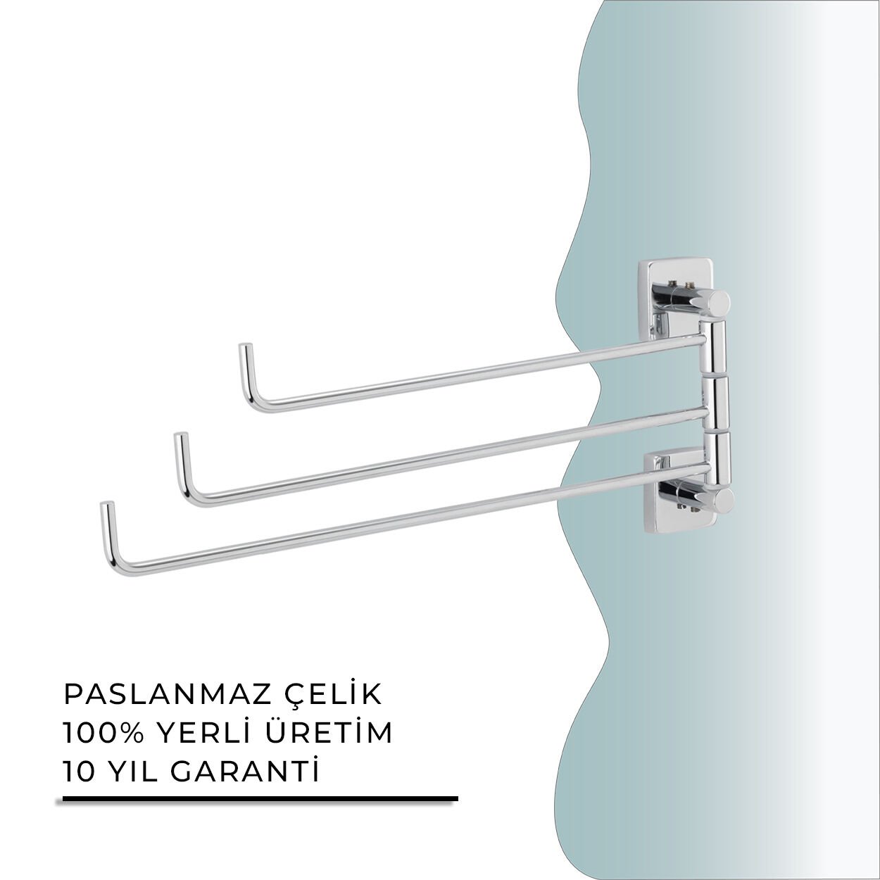 BANYOLİA - CLK Banyo Vizyon Üçlü Döner Havluluk (VZ10-013)