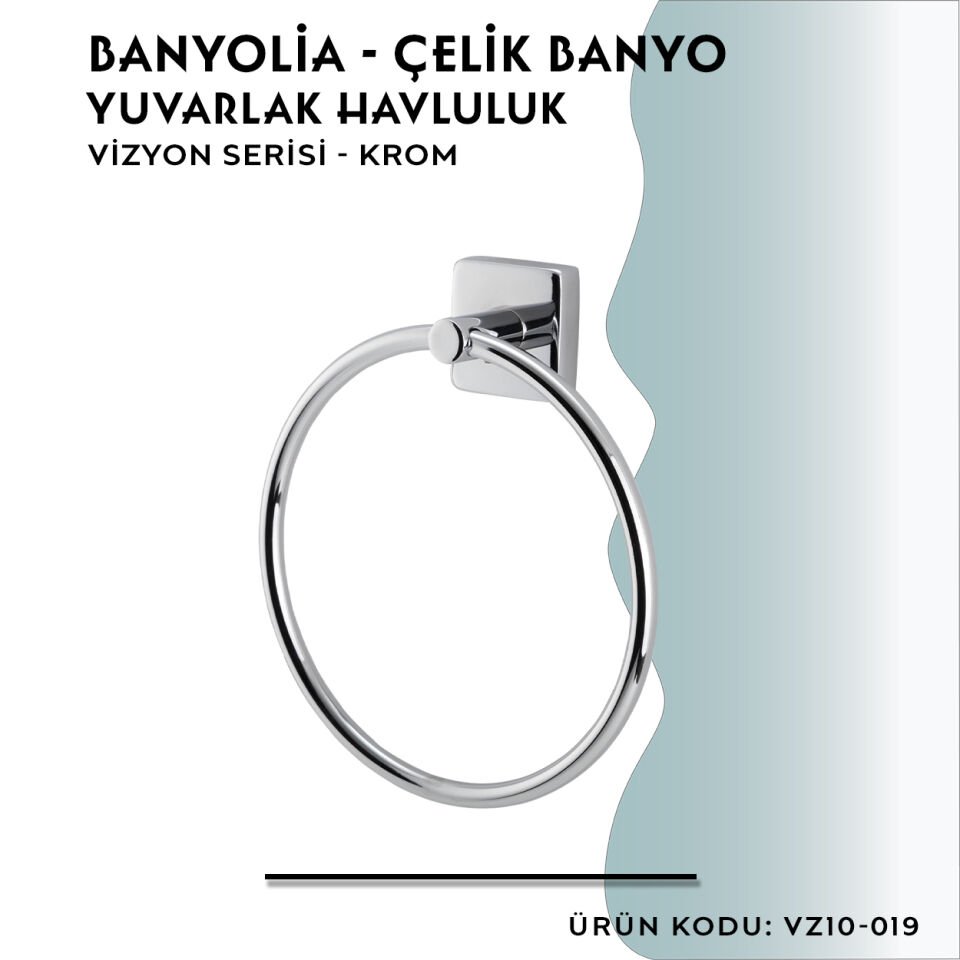 BANYOLİA - CLK Banyo Vizyon Yuvarlak Havluluk (VZ10-019)