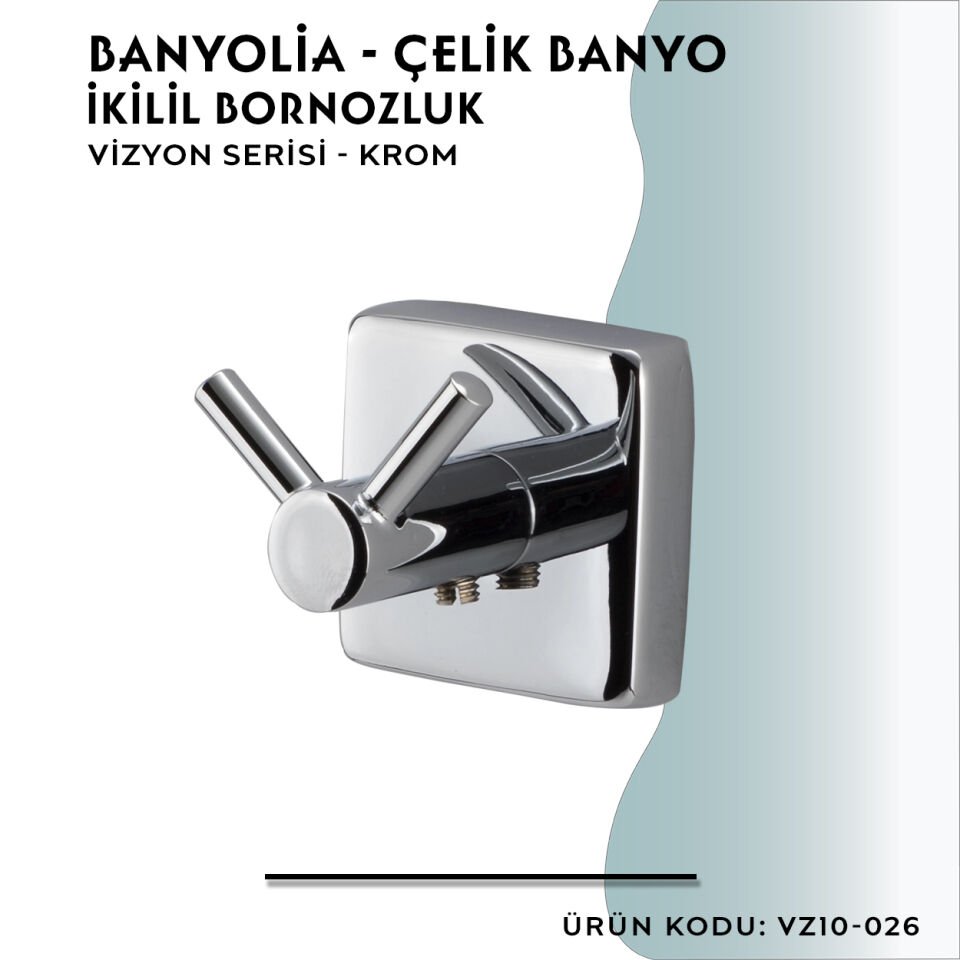 BANYOLİA - CLK Banyo Vizyon Bornozluk Çiftli (VZ10-026)