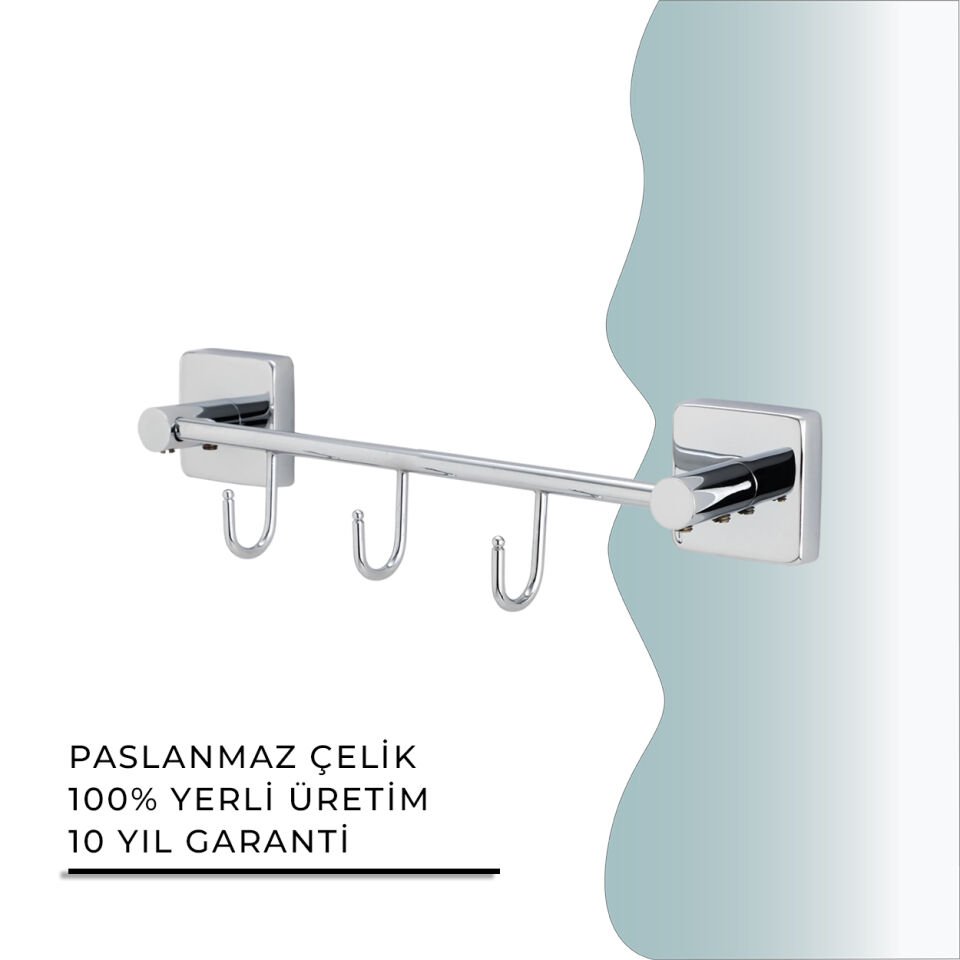 BANYOLİA - CLK Banyo Vizyon Üçlü Askılık (VZ10-030)
