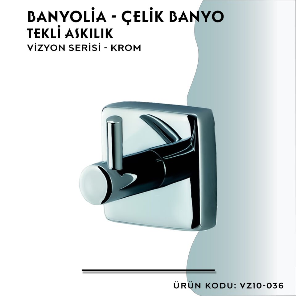 BANYOLİA - CLK Banyo Vizyon Tekli Askılık (VZ10-036)