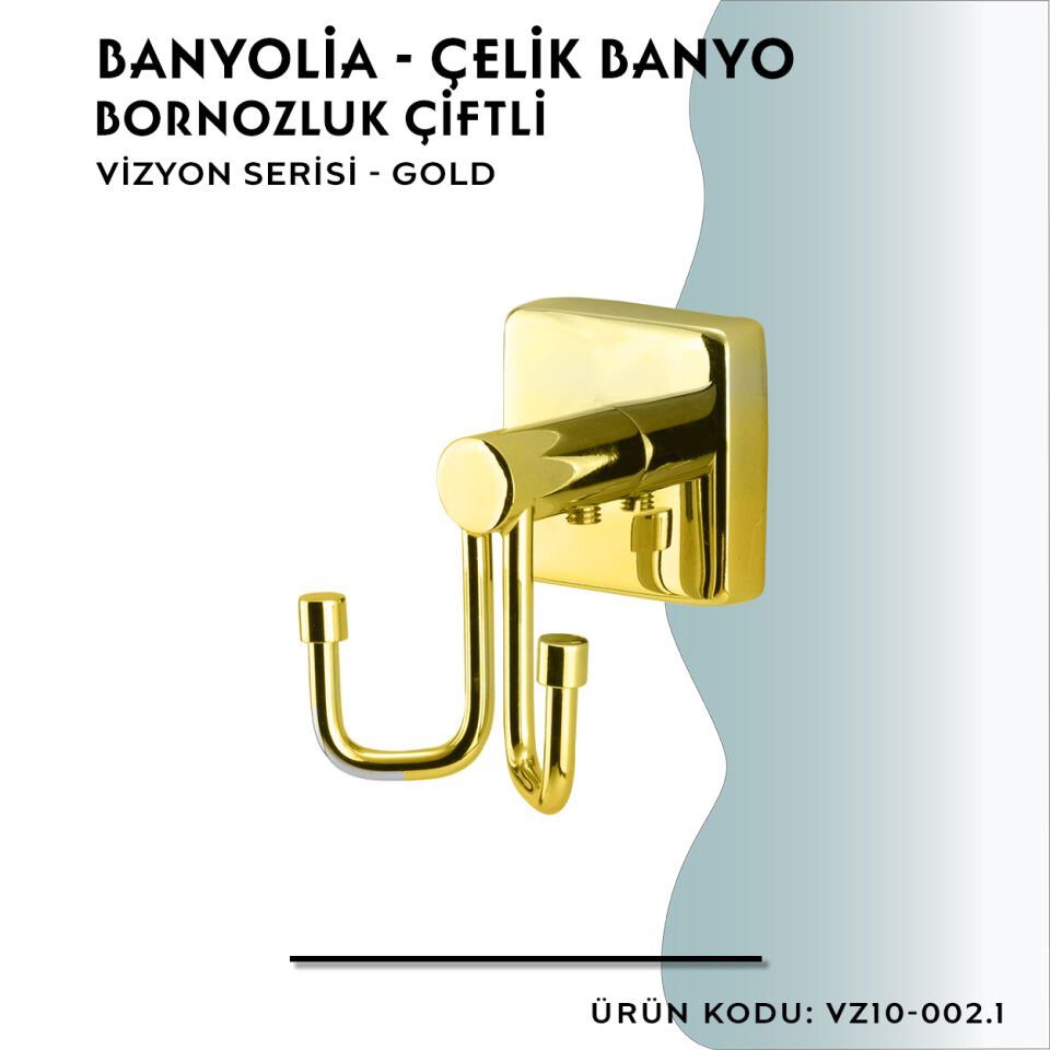 BANYOLİA - CLK Banyo Vizyon Gold Bornozluk Çiftli (VZ10-002.1)