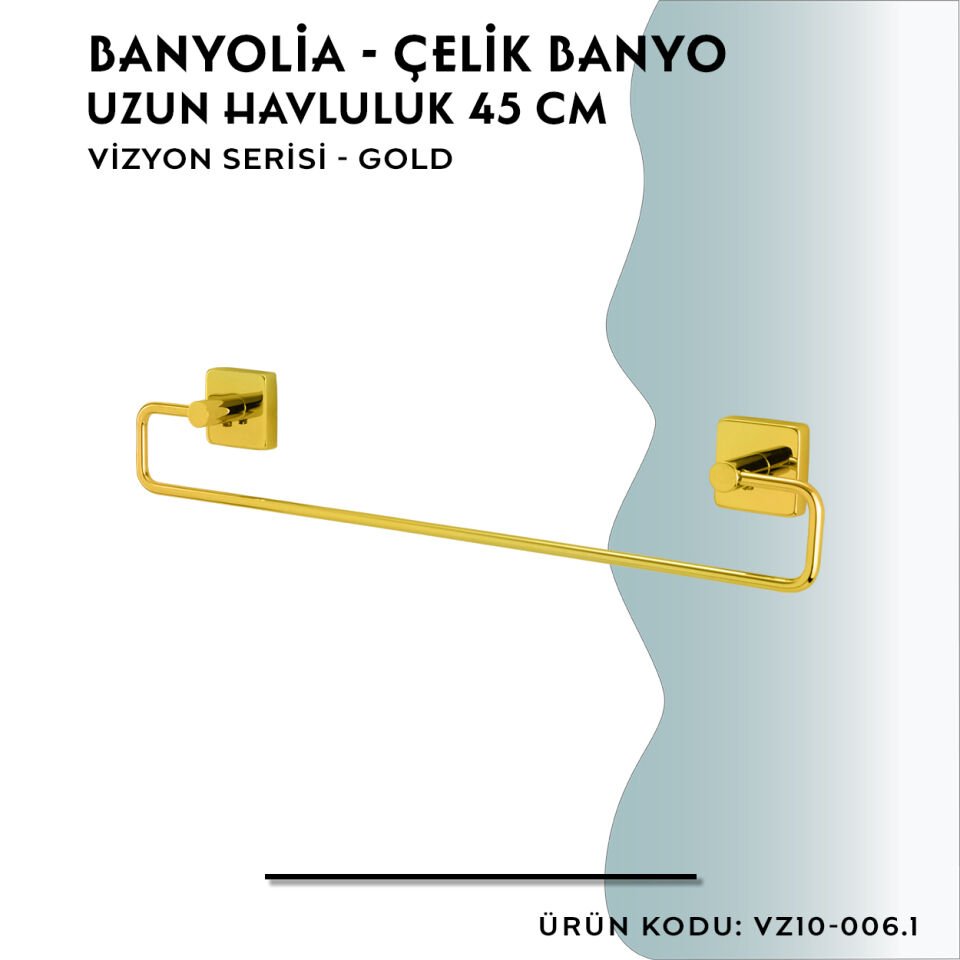 BANYOLİA - CLK Banyo Vizyon Gold Uzun Havluluk 45cm (VZ10-006.1)