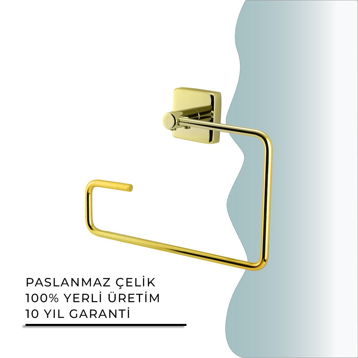 BANYOLİA - CLK Banyo Vizyon Gold Kare Havluluk (VZ10-008.1)
