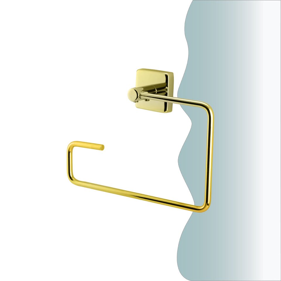 BANYOLİA - CLK Banyo Vizyon Gold Kare Havluluk (VZ10-008.1)