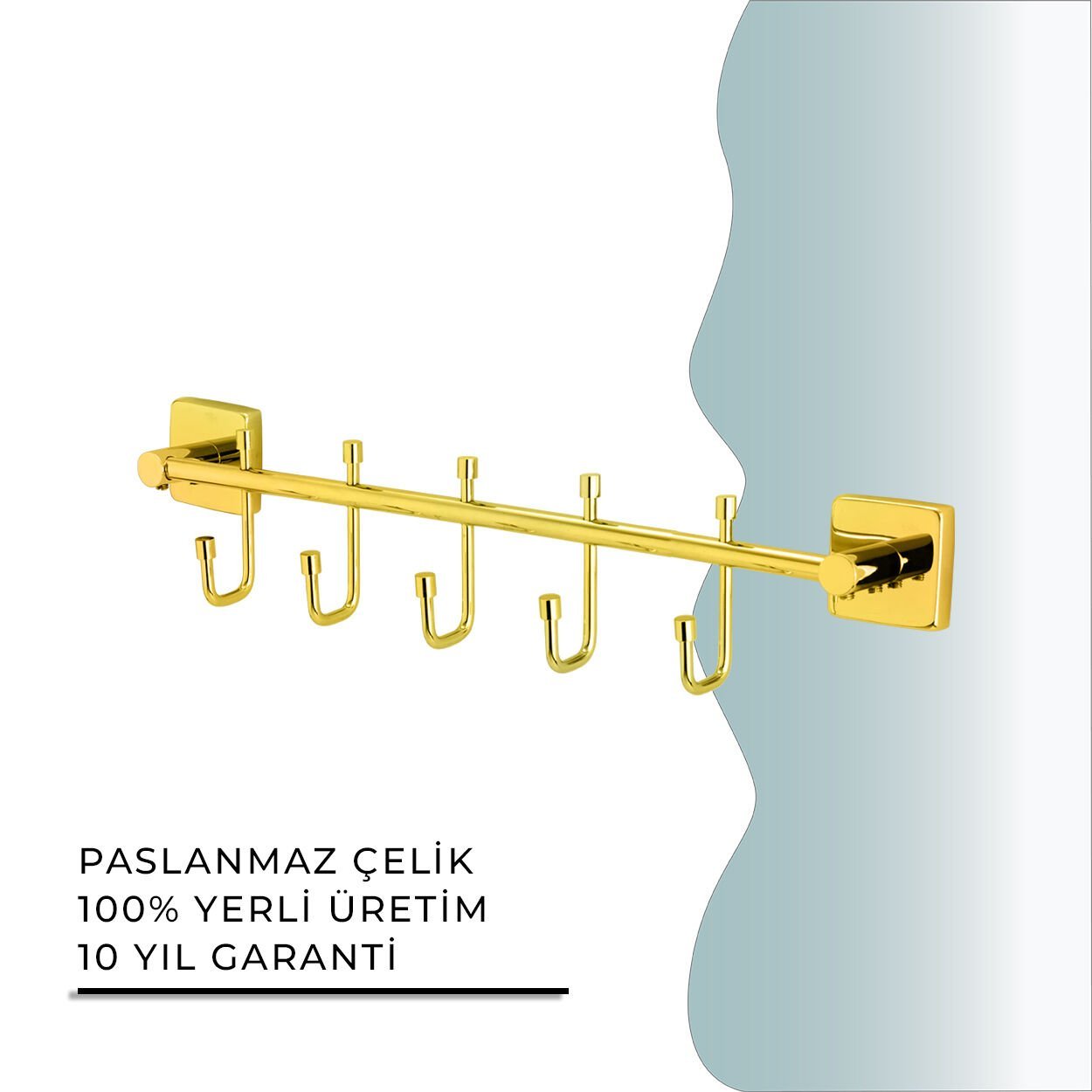BANYOLİA - CLK Banyo Vizyon Gold Beşli Askılık (VZ10-011.1)