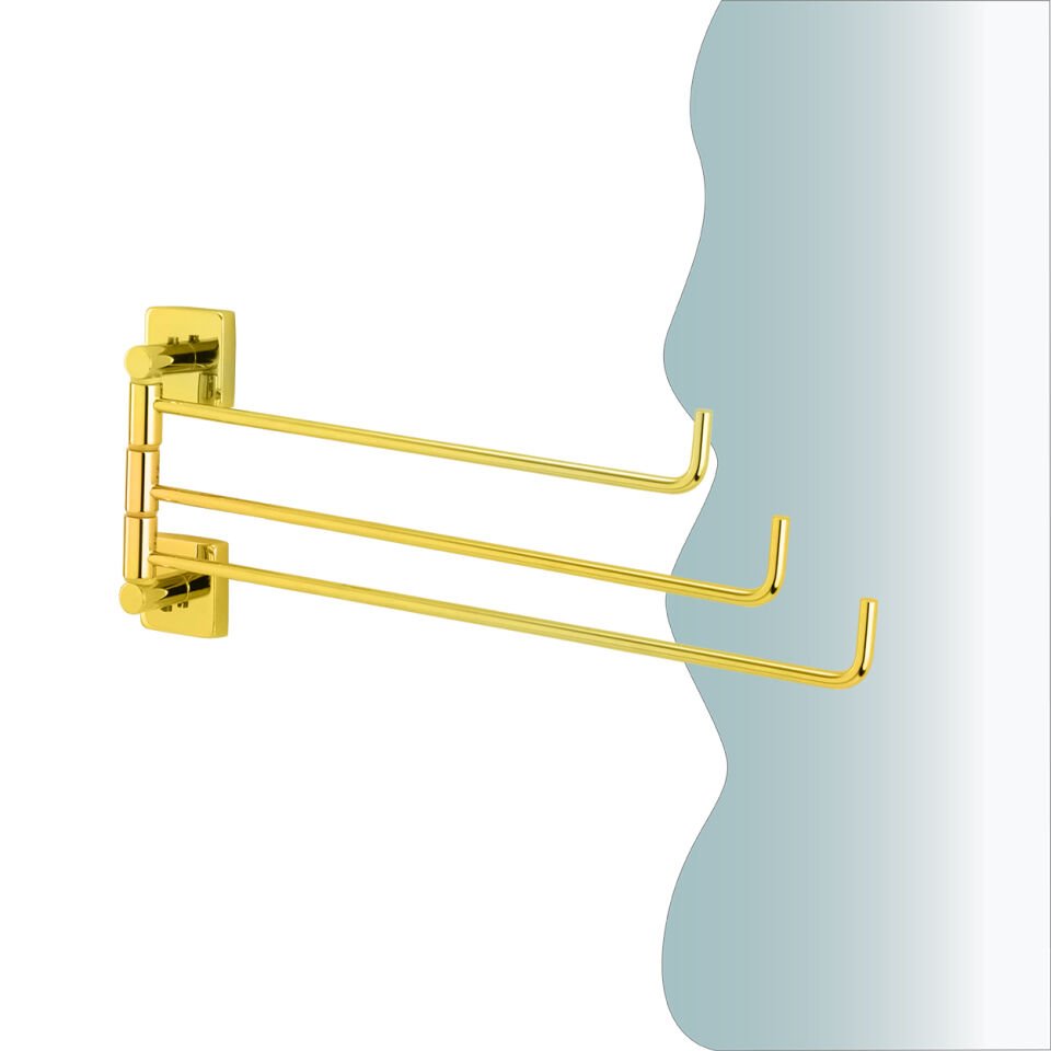 BANYOLİA - CLK Banyo Vizyon Gold Üçlü Döner Havluluk (VZ10-013.1)