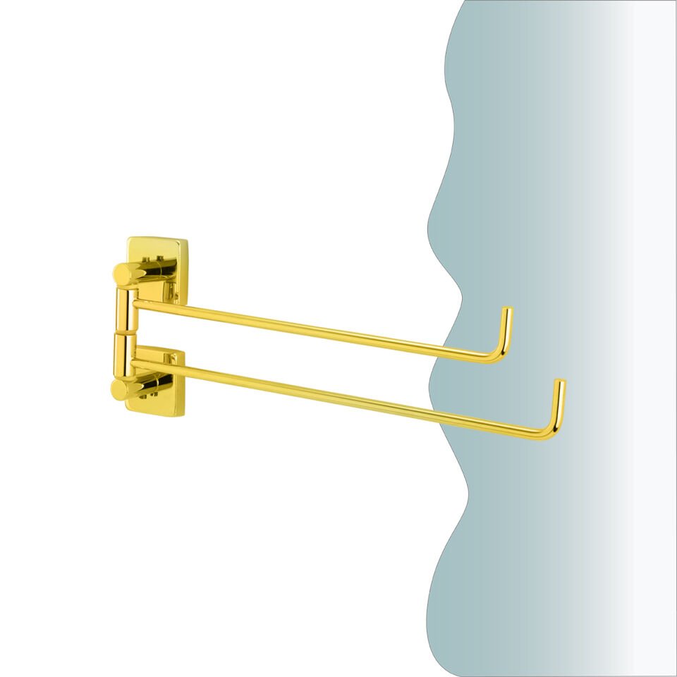 BANYOLİA - CLK Banyo Vizyon Gold İkili Döner Havluluk (VZ10-016.1)