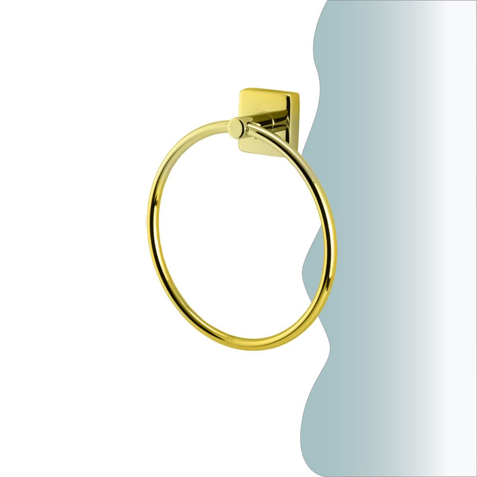 BANYOLİA - CLK Banyo Vizyon Gold Yuvarlak Havluluk (VZ10-019.1)
