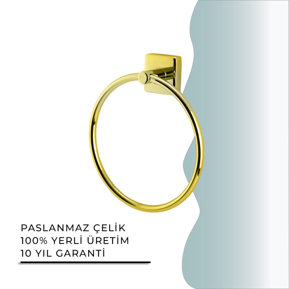 BANYOLİA - CLK Banyo Vizyon Gold Yuvarlak Havluluk (VZ10-019.1)