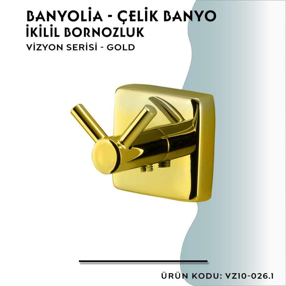 BANYOLİA - CLK Banyo Vizyon Gold Bornozluk Çiftli (VZ10-026.1)