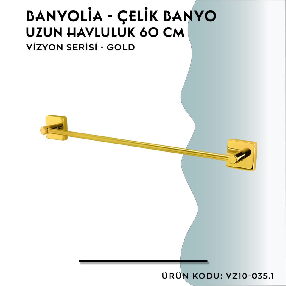 BANYOLİA - CLK Banyo Vizyon Gold Uzun Havluluk 60cm (VZ10-035.1)