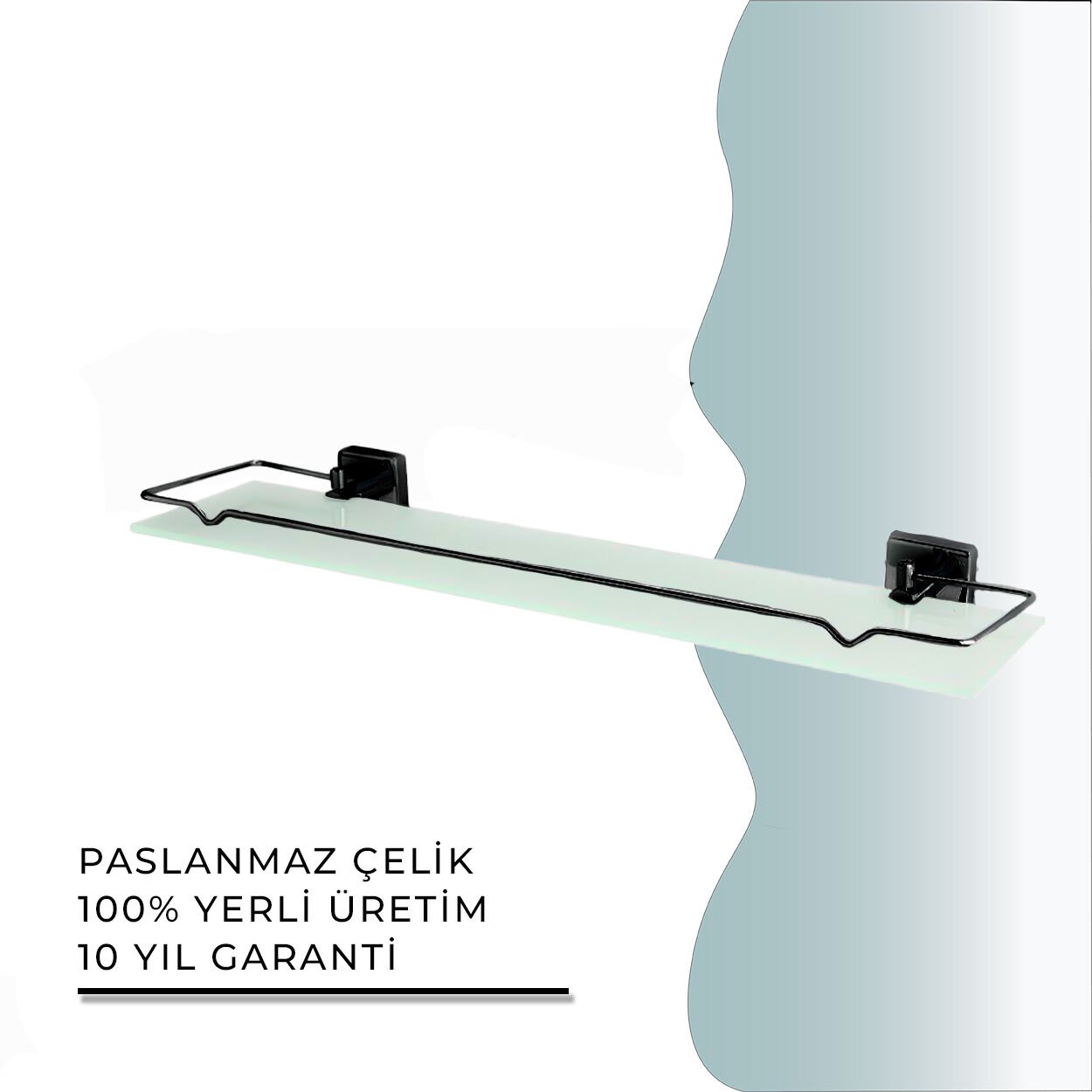 BANYOLİA - CLK Banyo Vizyon Mat Siyah Etajer (VZ10-005.4)