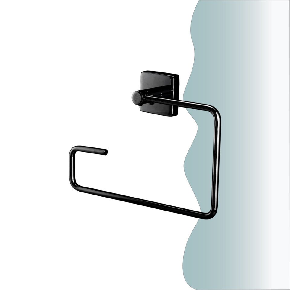 BANYOLİA - CLK Banyo Vizyon Mat Siyah Kare Havluluk (VZ10-008.4)