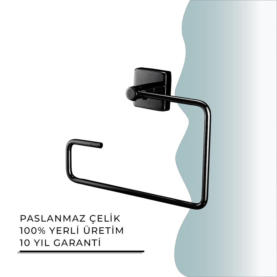 BANYOLİA - CLK Banyo Vizyon Mat Siyah Kare Havluluk (VZ10-008.4)