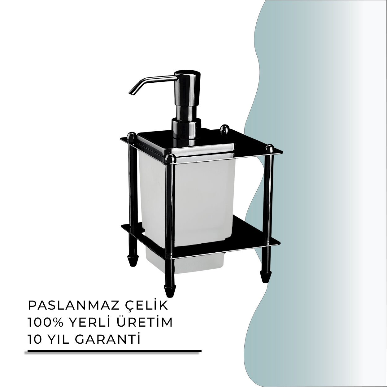 BANYOLİA - CLK Banyo Vizyon Mat Siyah Set Üstü Sıvı Sabunluk (VZ10-020.4)