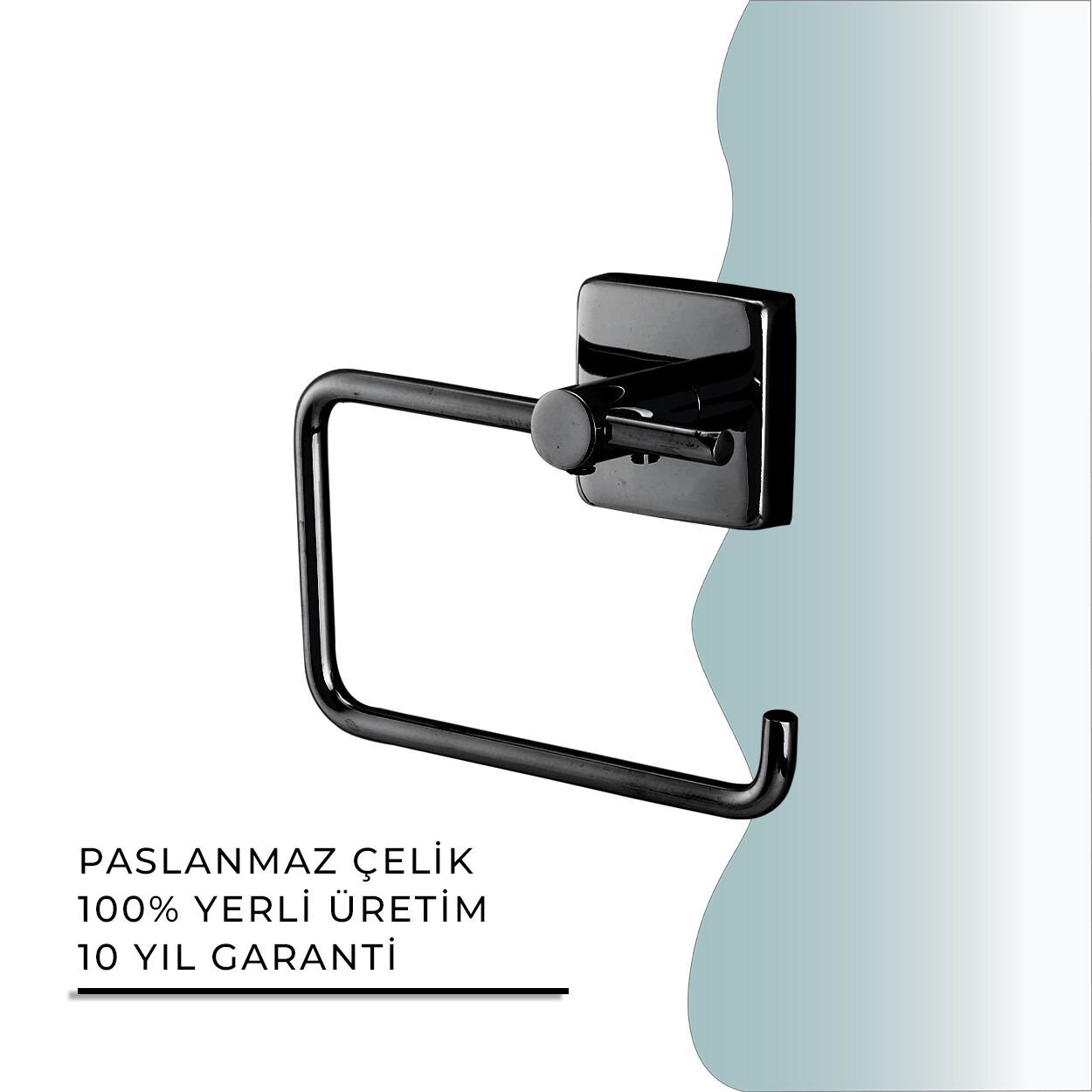 BANYOLİA - CLK Banyo Vizyon Mat Siyah Açık Tuvalet Kâğıtlığı (VZ10-022.4)