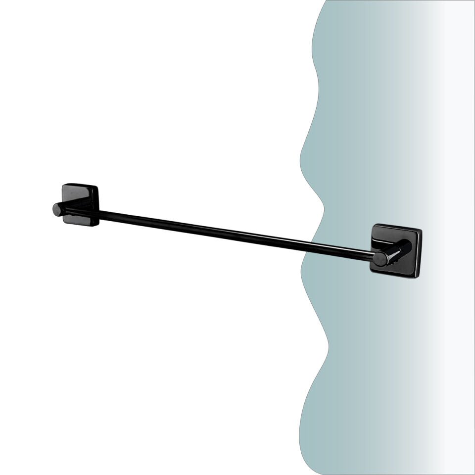 BANYOLİA - CLK Banyo Vizyon Mat Siyah Uzun Havluluk 50cm (VZ10-025.4)