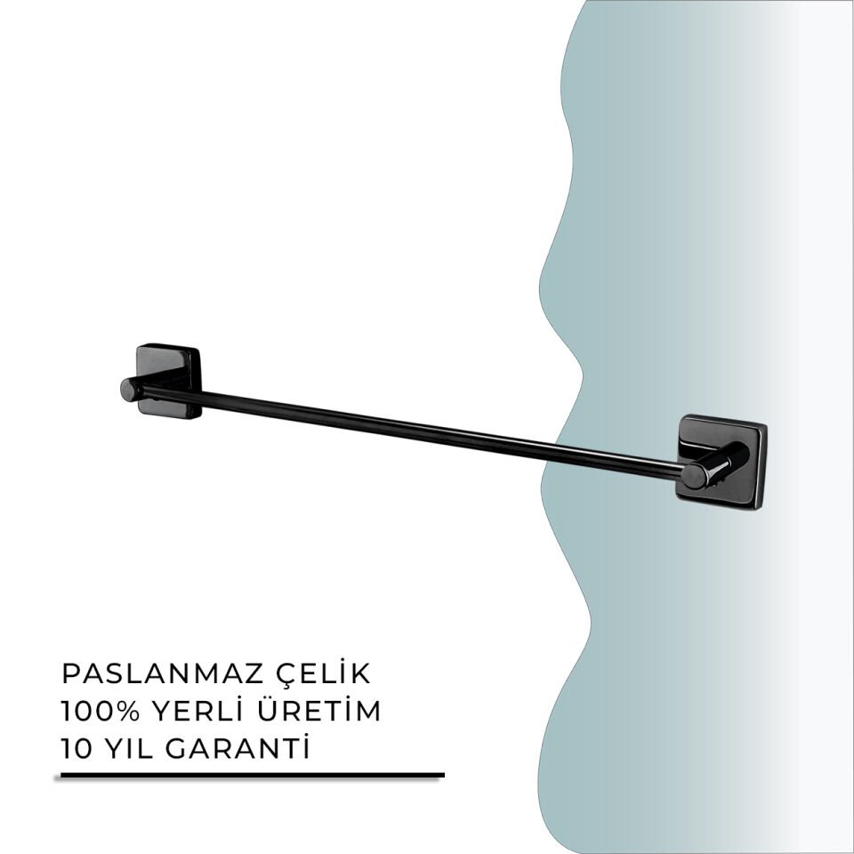 BANYOLİA - CLK Banyo Vizyon Mat Siyah Uzun Havluluk 60cm (VZ10-035.4)