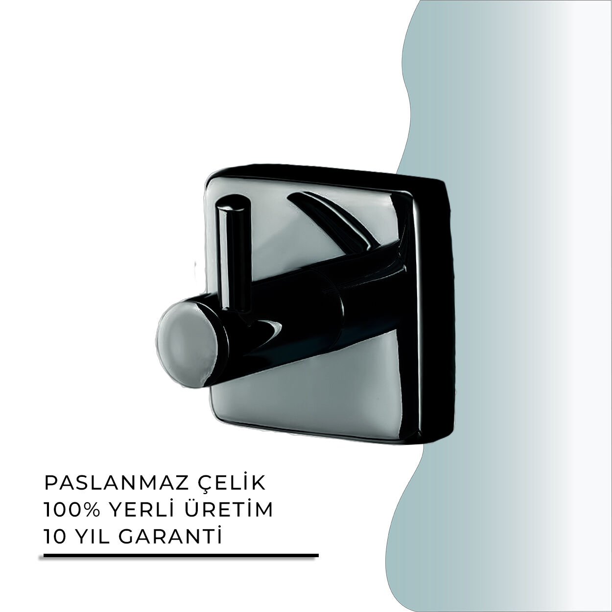 BANYOLİA - CLK Banyo Vizyon Mat Siyah Tekli Askılık (VZ10-036.4)