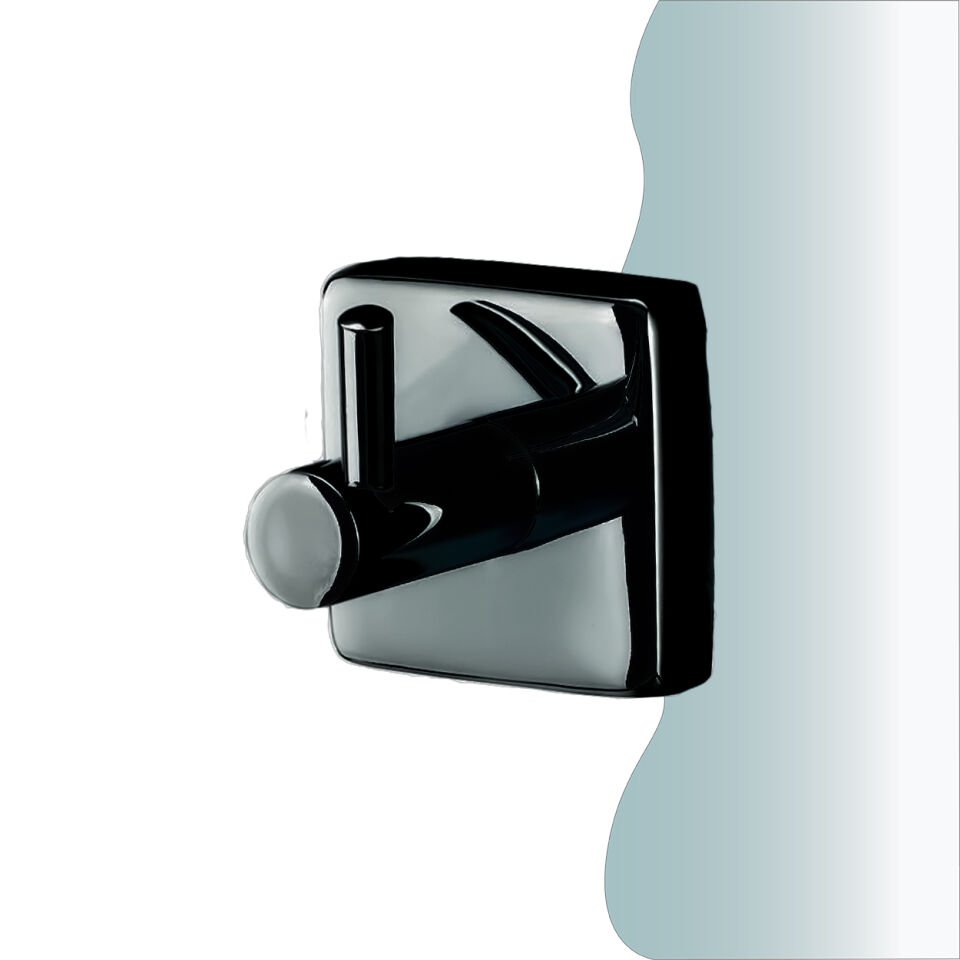BANYOLİA - CLK Banyo Vizyon Mat Siyah Tekli Askılık (VZ10-036.4)
