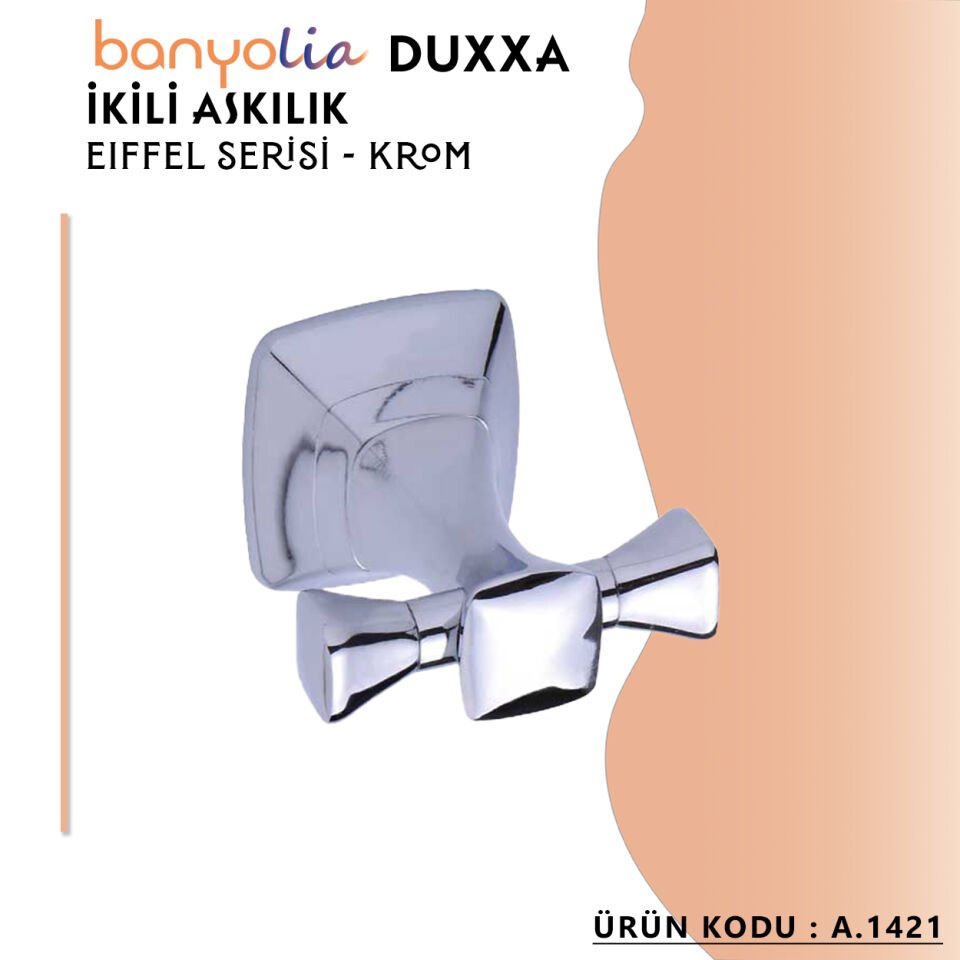 BANYOLİA - Duxxa Eiffel İkili Askılık Krom (A.1421)