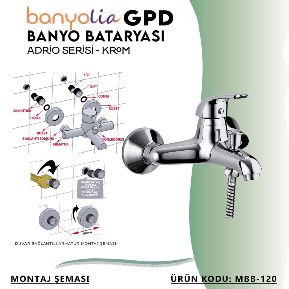 BANYOLİA - GPD Adrio Banyo Bataryası  (MBB120)