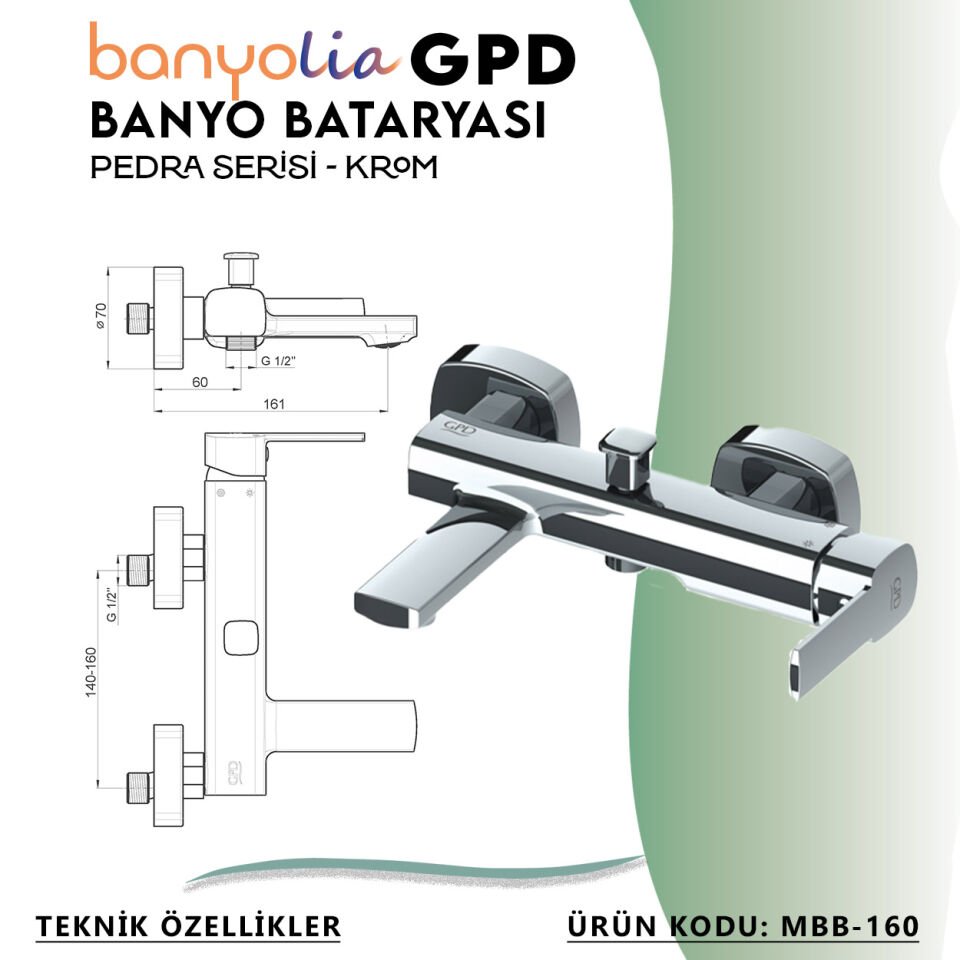 BANYOLİA - GPD Pedra Banyo Bataryası  (MBB160)