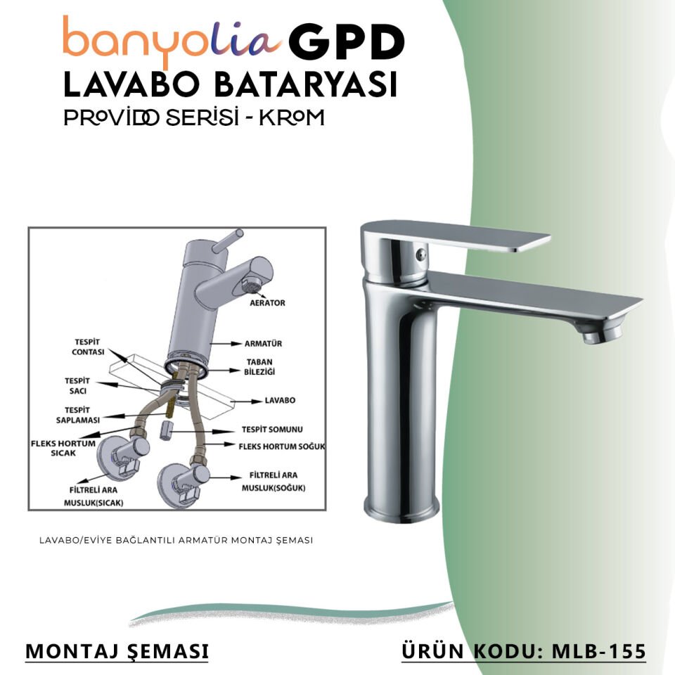 BANYOLİA - GPD Provido Lavabo Bataryası  (MLB155)