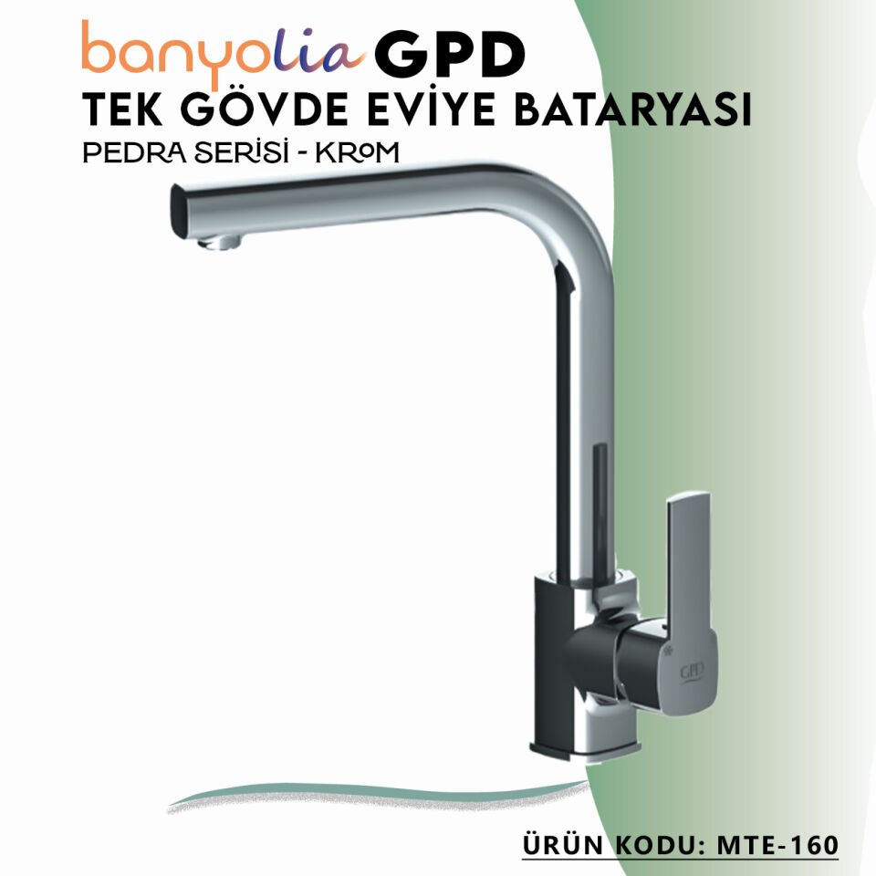 BANYOLİA - GPD Pedra Tek Gövde Eviye Bataryası  (MTE160)