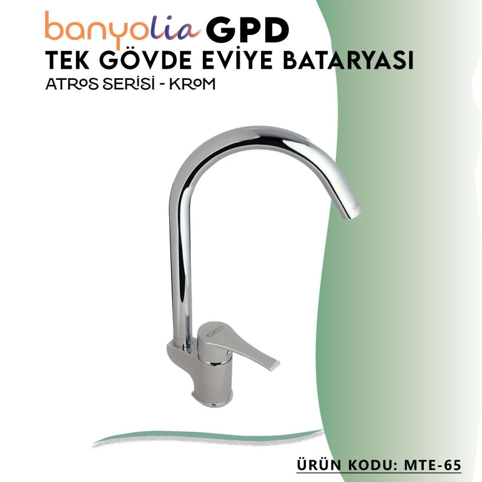 BANYOLİA - GPD Atros Tek Gövde Eviye Bataryası  (MTE65)