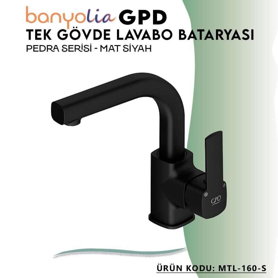 BANYOLİA - GPD S Pedra Tek Gövde Lavabo Bataryası  (MTL160-S)