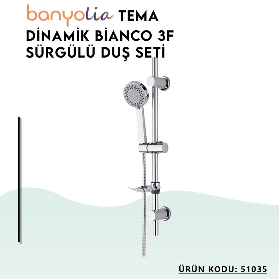 BANYOLİA - TEMA Dinamik Tondo Sürgülü Duş Seti (51035)